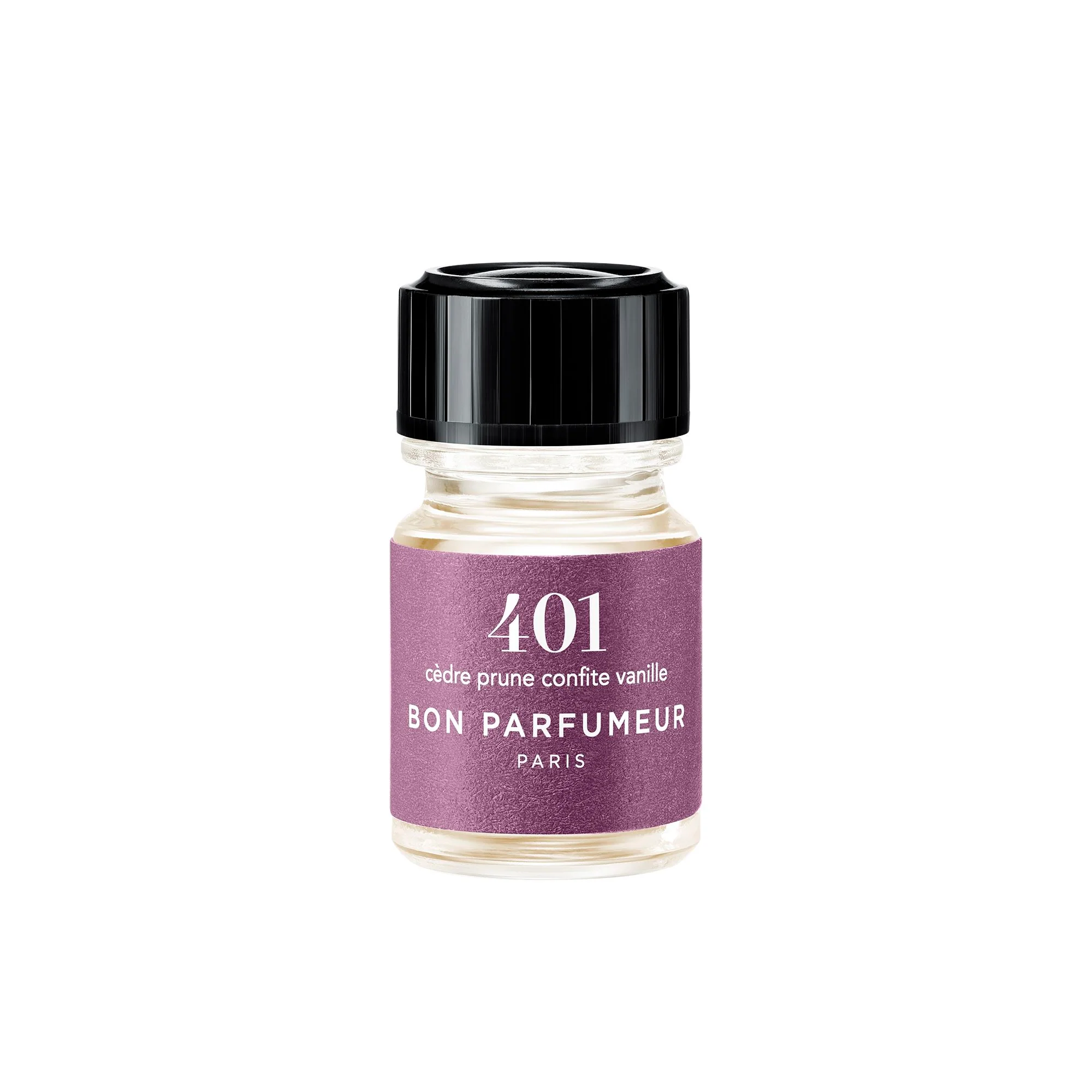 401 (2.5ml): Cedar, candied plum, vanilla